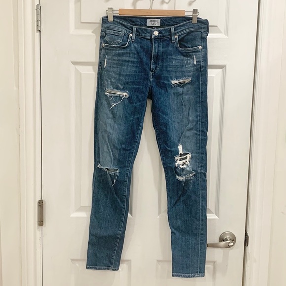 AGOLDE Sophie High Rise Skinny Distressed Jeans - Picture 5 of 16